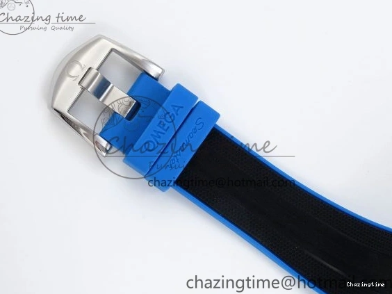 0506 SEAMASTER PLANET OCEAN 6000M ULTRA DEEP 45.5MM SS TF 1:1 BEST EDITION WHITE DIAL BLUE BEZEL ON RUBBER STRAP A SunProtective 7762